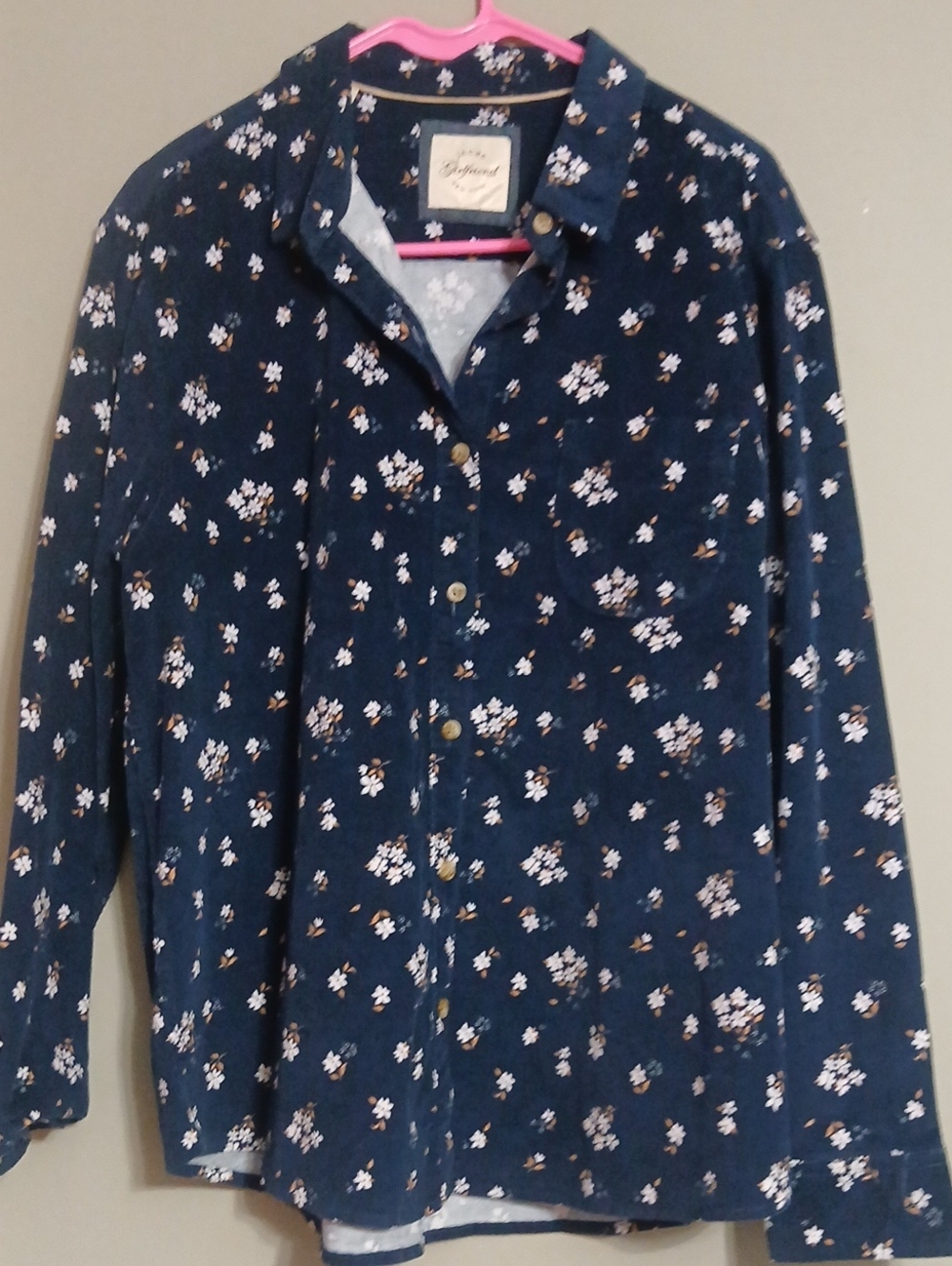Jachs Navy Floral Button-Down Shirt